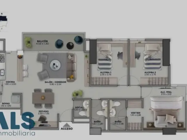 Apartamento en Sabaneta en Las Lomitas