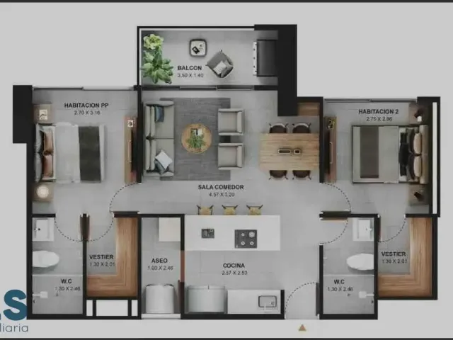 Apartamento en Sabaneta en V. San José