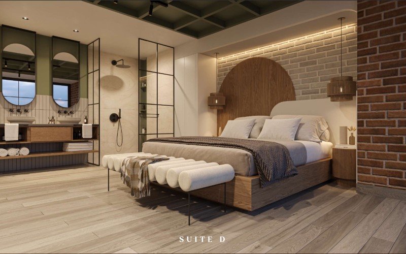 Suite designed to maximize space and comfort. Luxury finishes, modern furniture, and spectacular city views. Perfect for the premium rental market. #LuxurySuites #RealEstateInvestment
