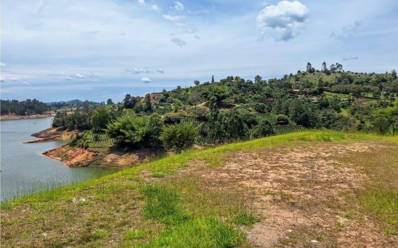 Exclusive Lakefront Lot in El Peñol: 2,500 m² in a Gated Community