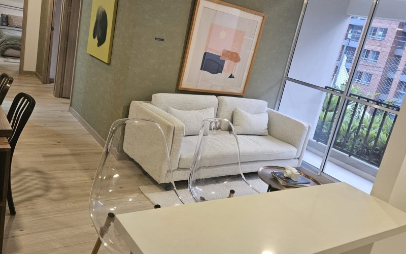 The living in a modern apartment with a great location