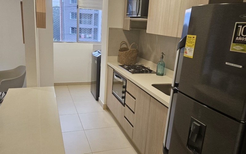 The living in a modern apartment with a great location