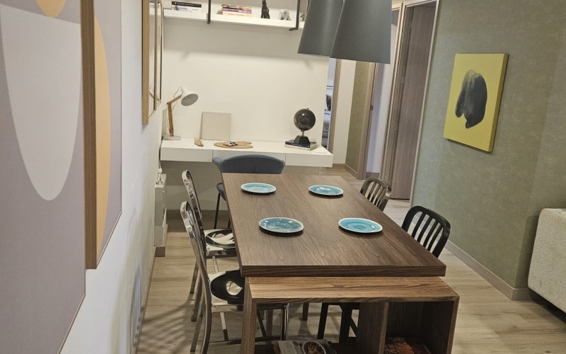 The living in a modern apartment with a great location