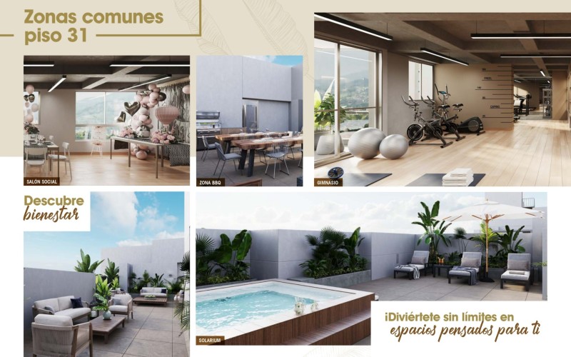 Exclusivo apartamento en Suramérica con vista natural, acabados premium y club residencial.