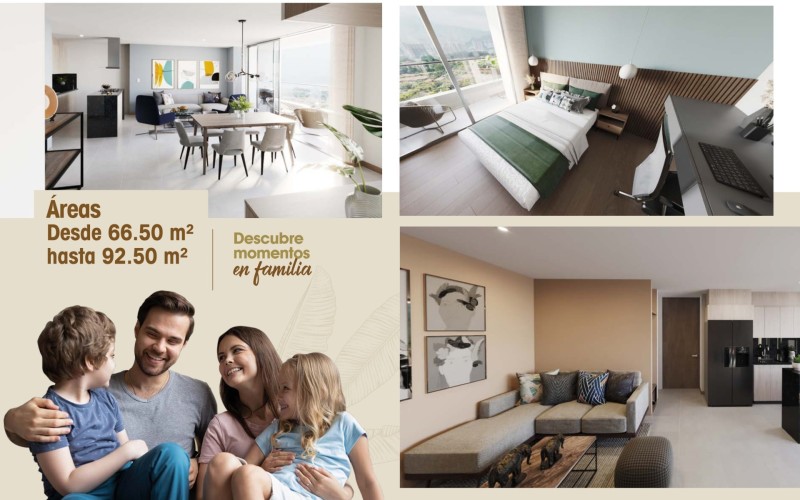 Exclusivo apartamento en Suramérica con vista natural, acabados premium y club residencial.