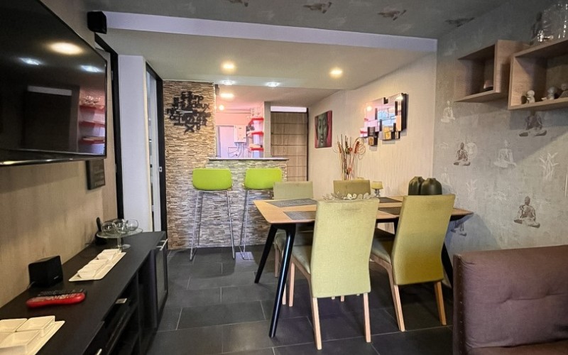 Apartamento amoblado en Boston con sauna y turco – 2 hab. / 7º piso