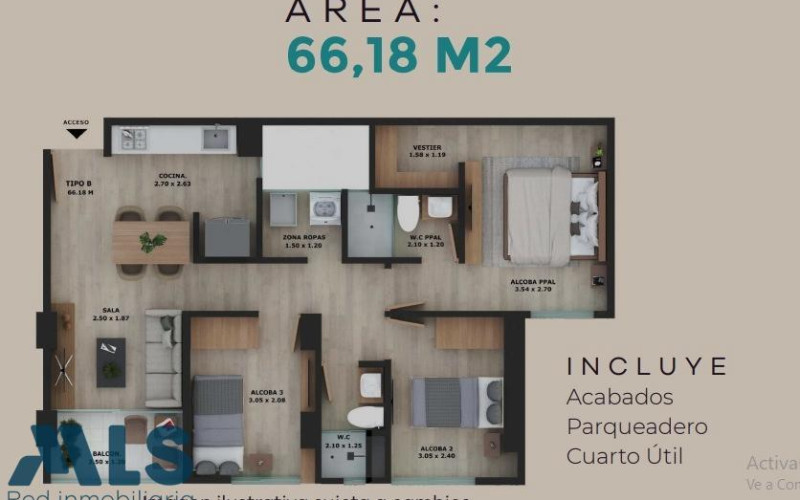 Apartamento en La Ceja en Urbano (La Ceja)