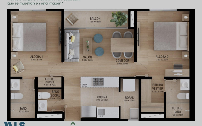 Apartamento en Sabaneta en Loma de San Jose