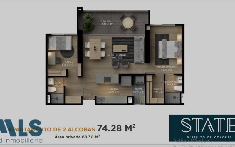 Apartamento en Medellín en Los Colores