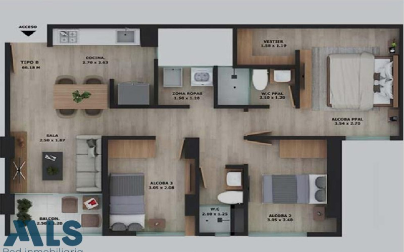 Apartamento en La Ceja en Urbano (La Ceja)