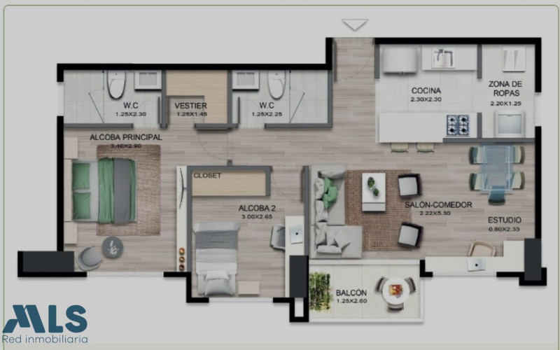 Apartamento en Sabaneta en Alto de Las Flores