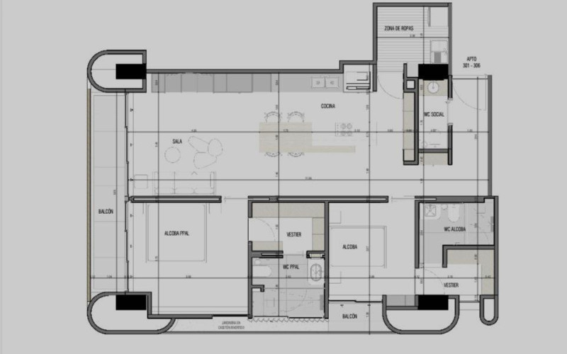 Apartamento en Envigado en Alto de las Palmas