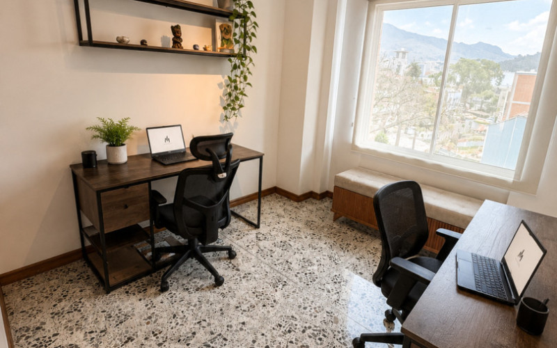 Duplex Sophistication in San Joaquín: Spacacious Living, Marble Floors & Private Terrace.