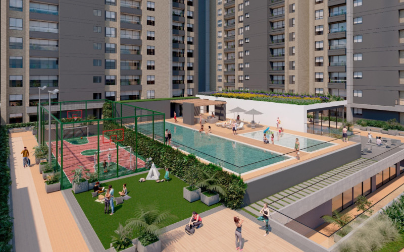Apartamento en Venta en Ciudad del Río Medellín | Samán 56m² Esquinero