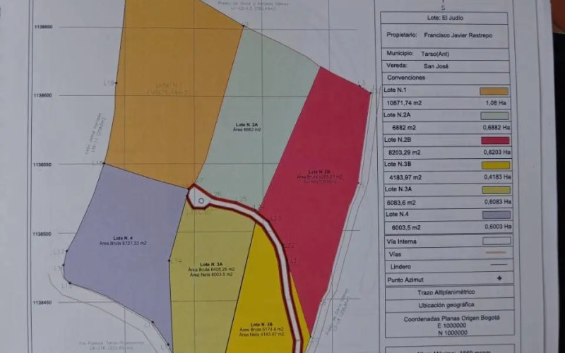 Lote Residencial en Tarso en Cauca Viejo