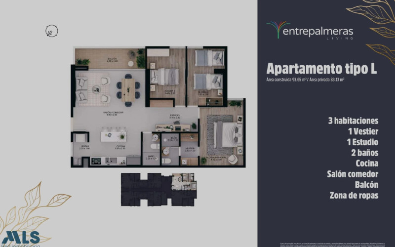 Apartamento en La Estrella en Casa Jardin