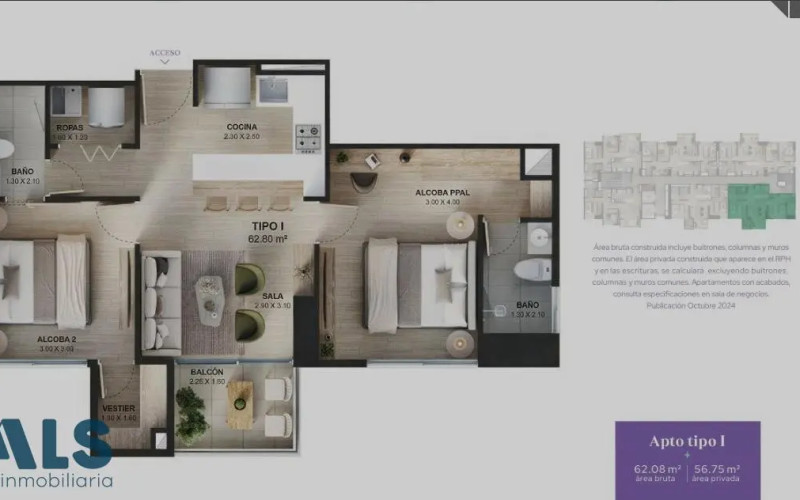 Apartamento en Sabaneta en Las Vegas 