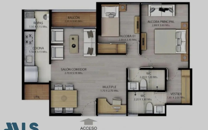 Apartamento en Envigado en El Trianón