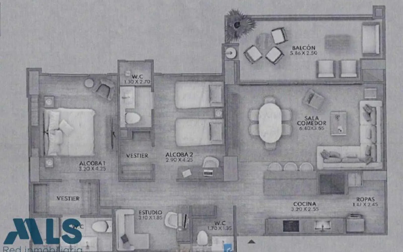 Apartamento en Medellín en Los Bósques