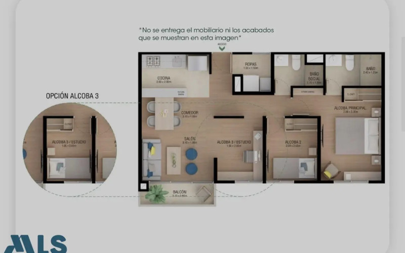 Apartamento en Sabaneta en Loma de San Jose