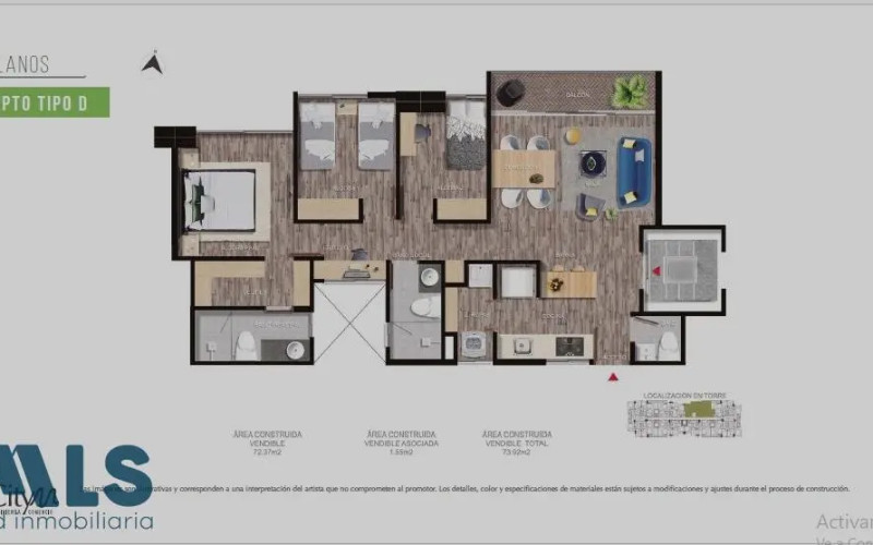 Apartamento en Medellín en Belen parque