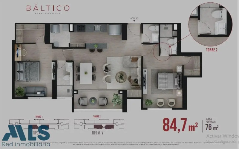 Apartamento en Medellín en Belen parque