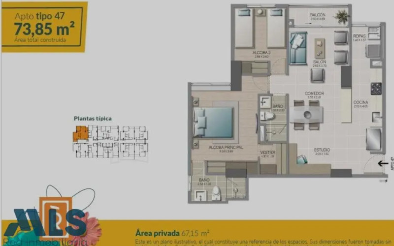 Apartamento en Medellín en Ciudad del Rio