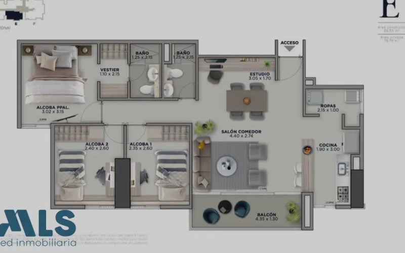 Apartamento en Sabaneta en Las Lomitas