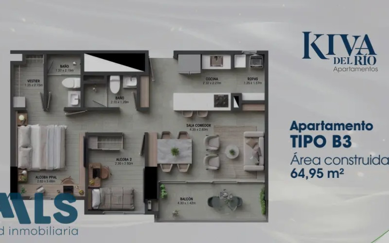 Apartamento en Medellín en Ciudad del Rio